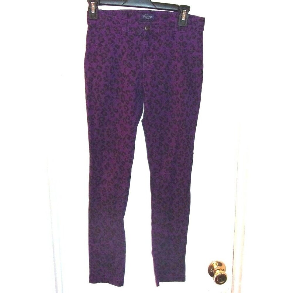 Children's Place Purple Jaguar Animal Spots Spotted Jeggings Stretch Girls 12